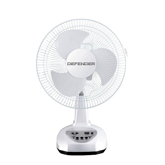 Defender Rechargeable AC/DC Table Fan 12 inch - HM-2912