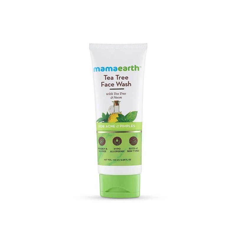 Mamaearth tea tree facewash for acne & pimples 100ml