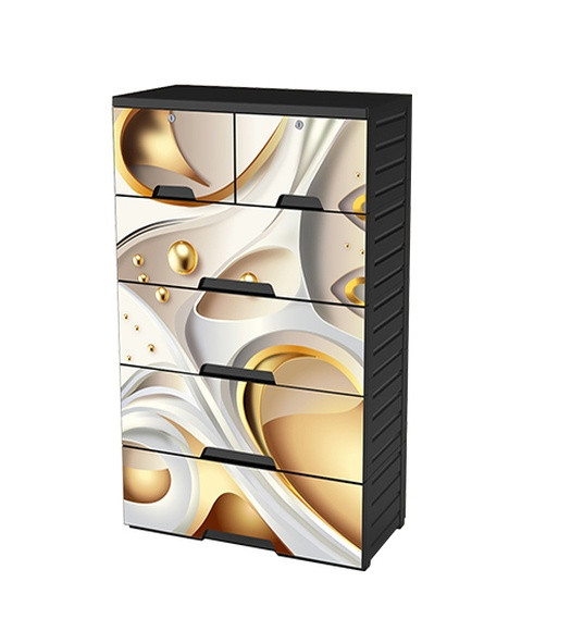 Platinum Wardrobe Ivory- 5 Drawer