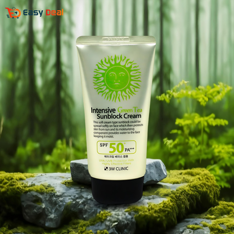 3W Clinic Intensive Green Tea Sunblock Cream SPF 50+PA+++ 70ml