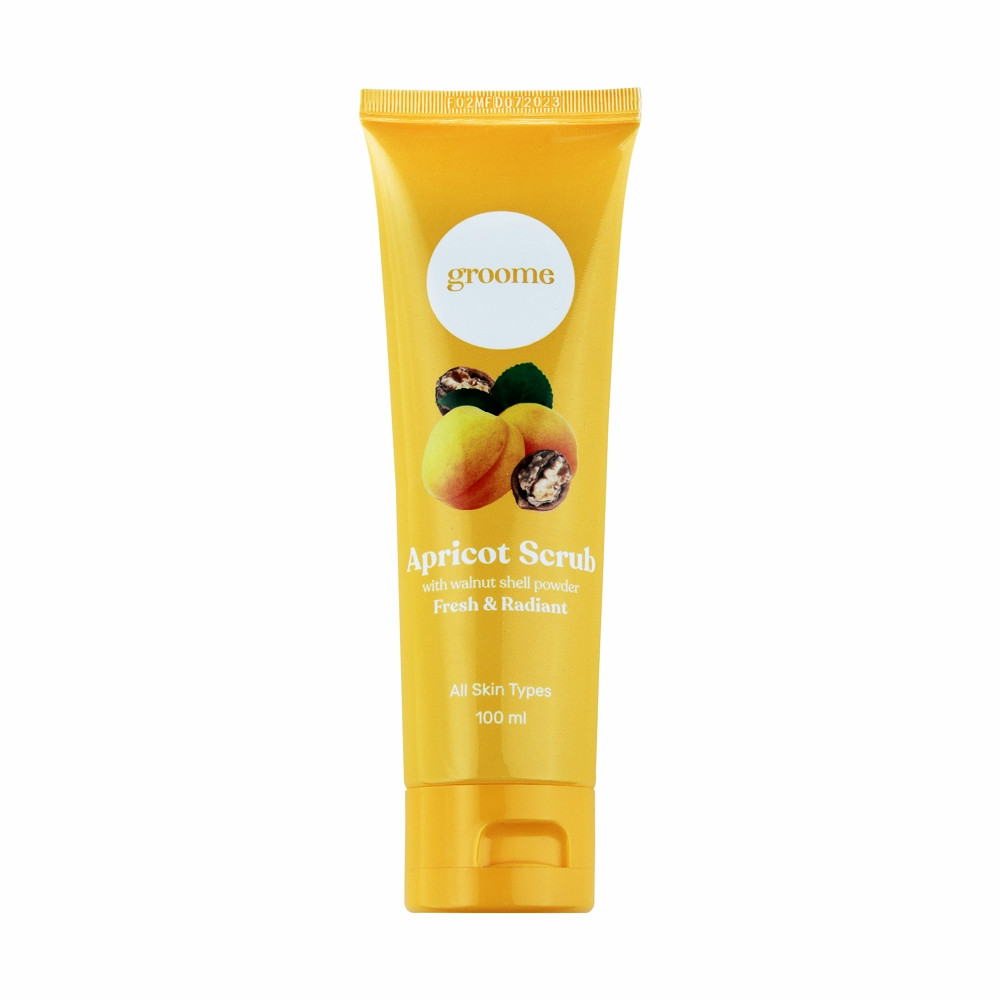 Groome Apricot Scrub - with Walnut Shell Powder 100ml