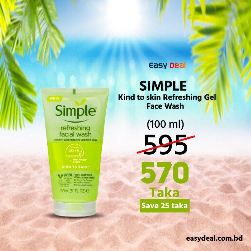 Simple Kind To Skin Refreshing Facial Wash Gel (150ml)