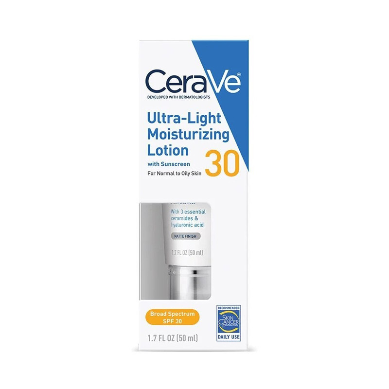 Cerave Ultra-Light Moisturizing Lotion with Sunscreen Spf 30 for Normal to Oily Skin 50ml