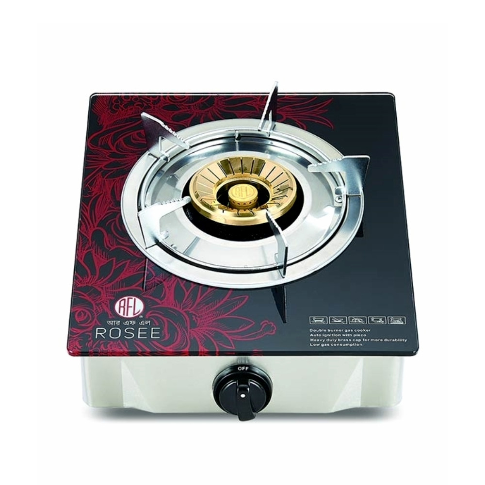 RFL Single Glass Gas Stove Rosee (Cylinder Gas)