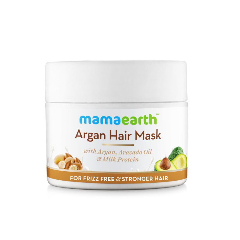 Mamaearth argan hair mask with argan, avocado oil and milk protein for frizz-free & stronger hair 200ml