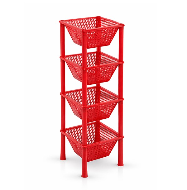 RFL Vegetable Rack 4 Step Red