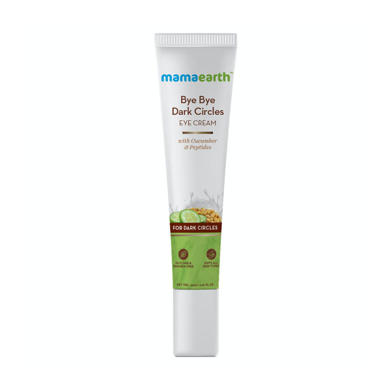 Mamaearth bye bye dark circles eye cream with cucumber & peptides for dark circles 20ml