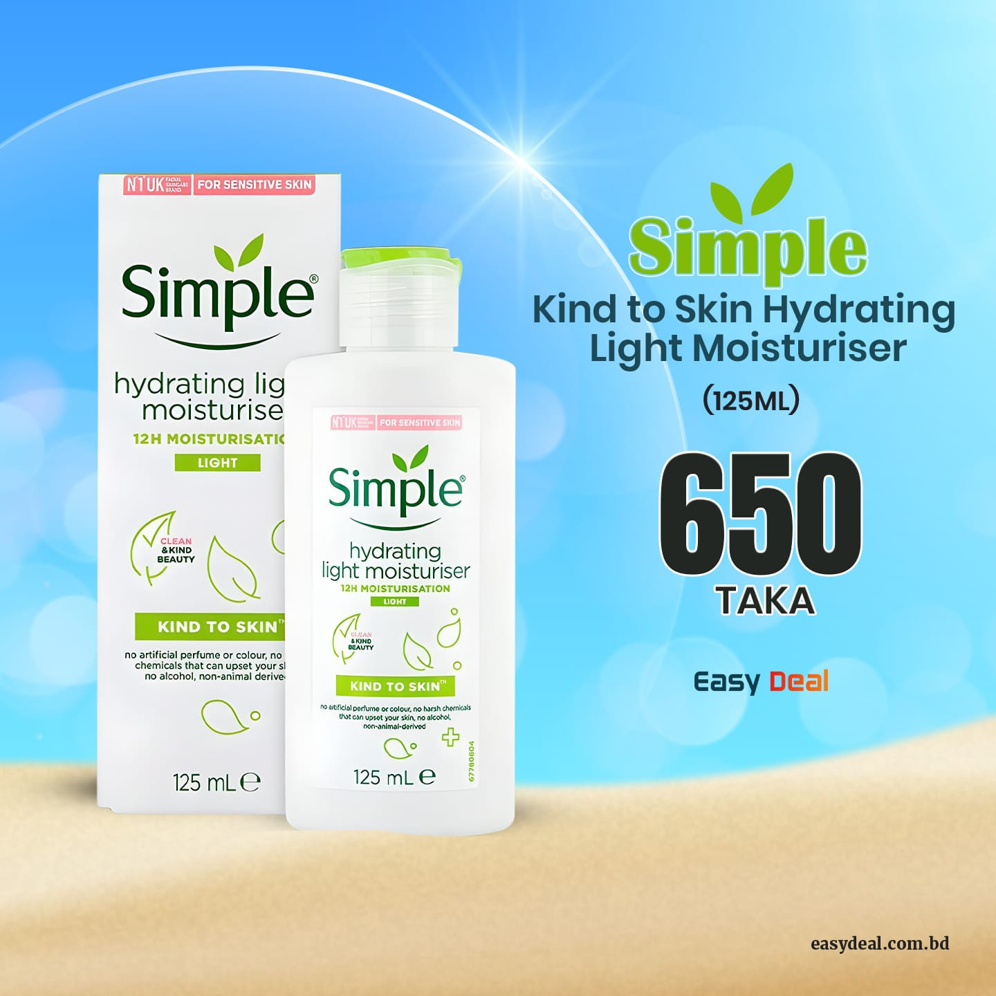 Simple Kind to Skin Hydrating Light Moisturiser (125ml)